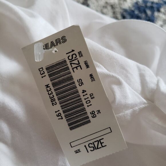 Vintage Hawaiian Flavor Cover Up T Shirt Dress White Floral New With Tags - Picture 9 of 11